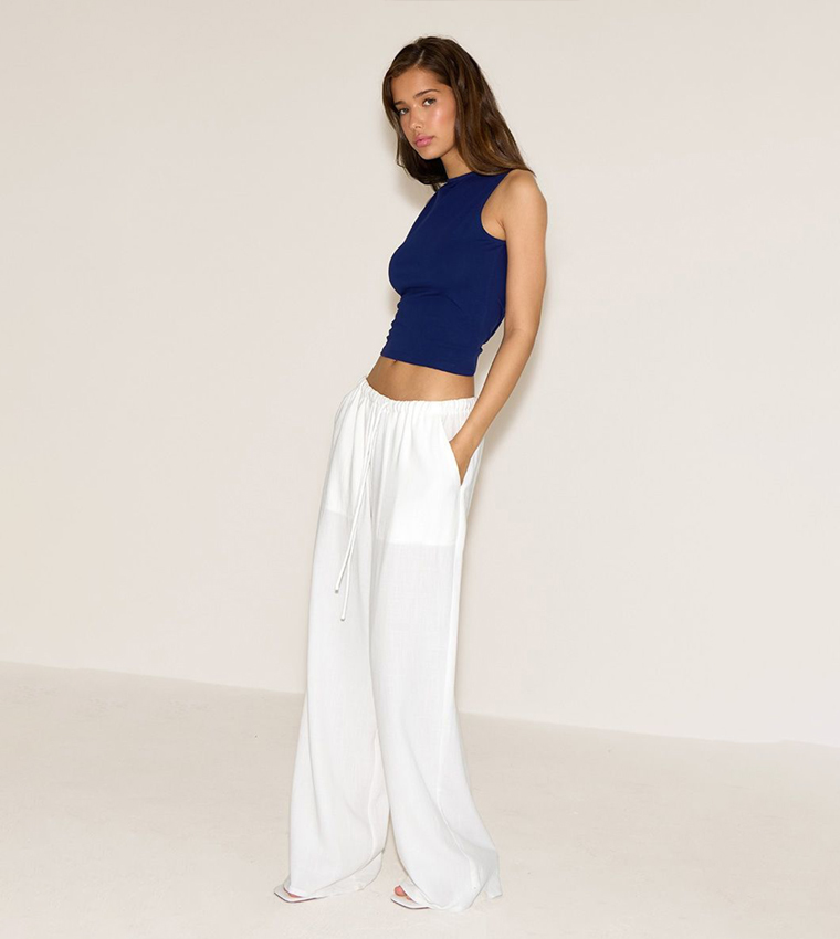 Solid Soft Sleeveless Crop Top