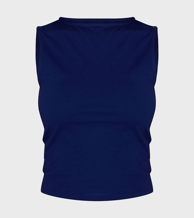 Solid Soft Sleeveless Crop Top