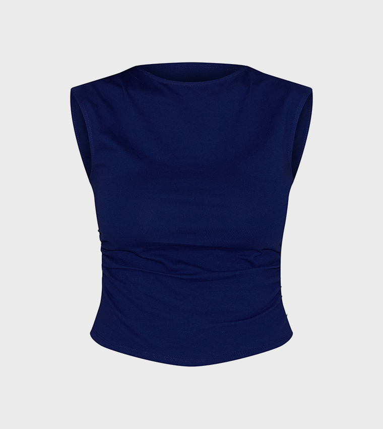 Solid Soft Sleeveless Crop Top