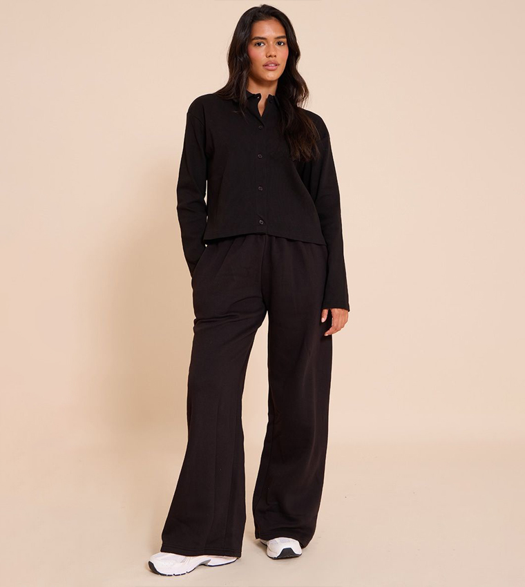 Cropped Boxy Collared Shirt