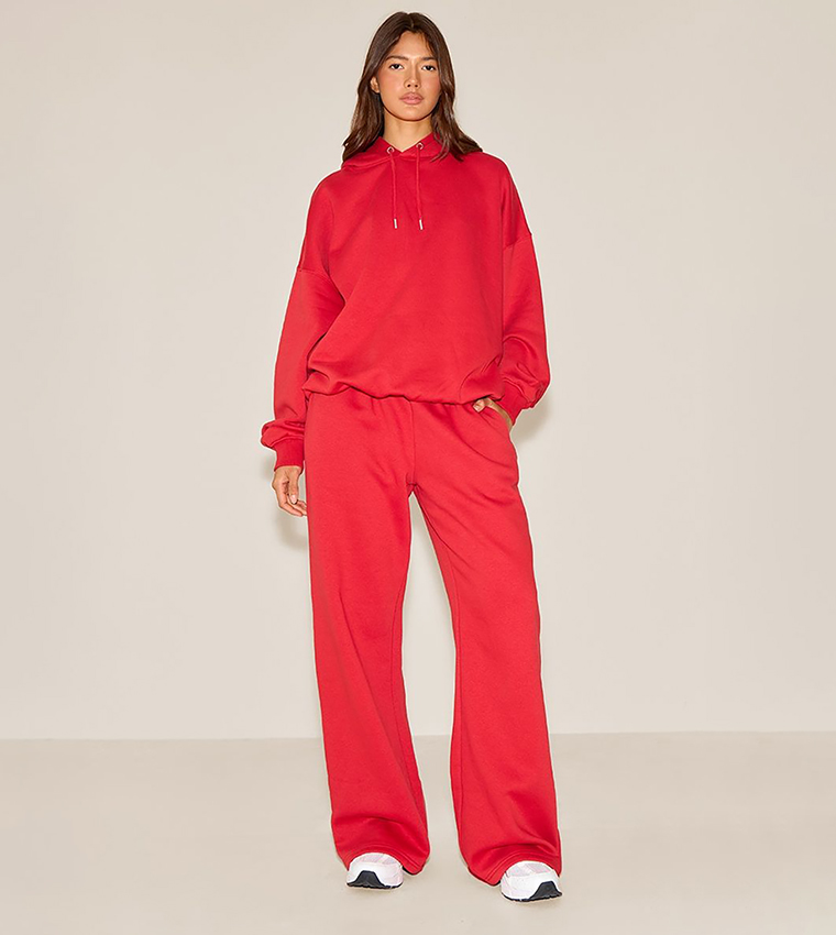 Textured Long Sleeves Oversized Hoodie