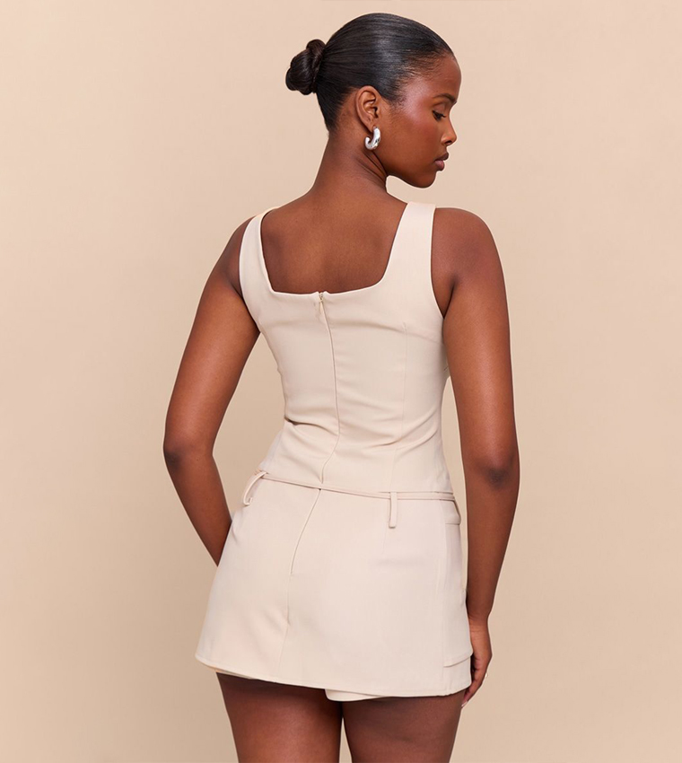Belt Detail Skort Playsuit