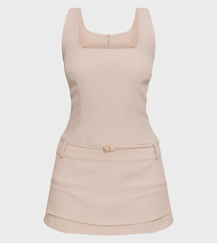 Belt Detail Skort Playsuit