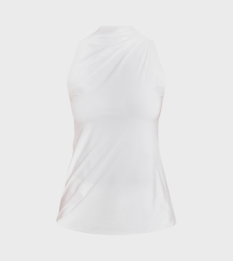 Double Layer Slinky Drapey Sleeveless Top