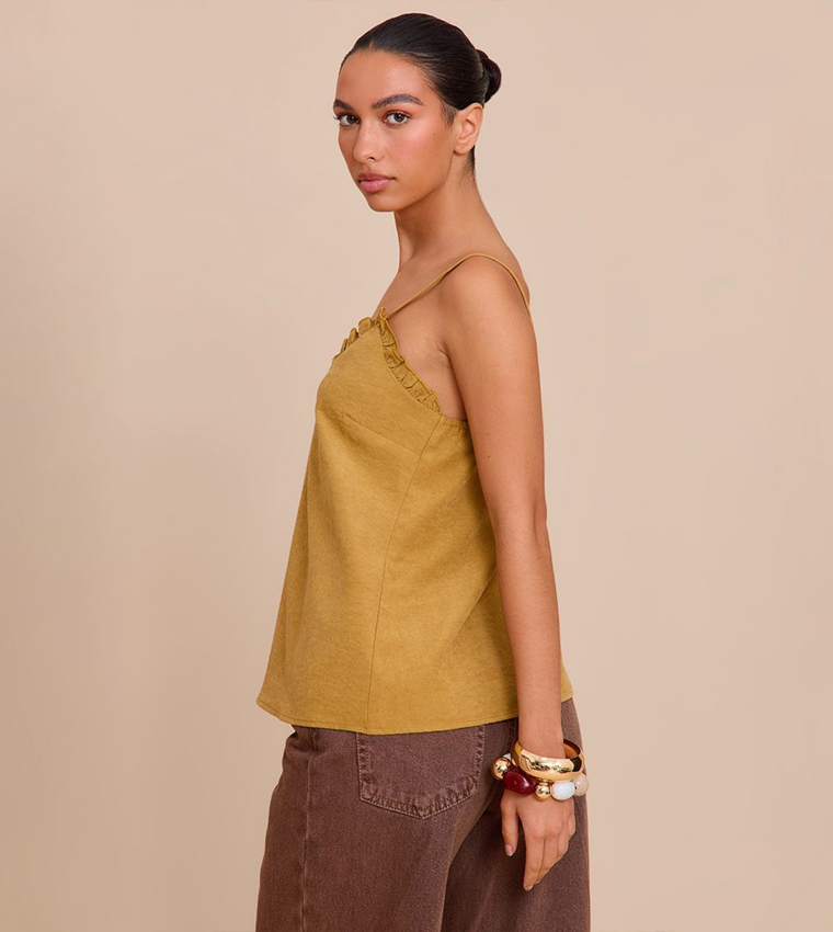 Deep Frill Detail Cami Top