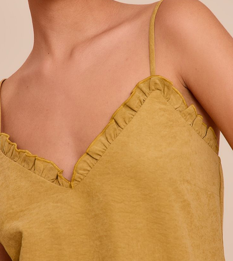 Deep Frill Detail Cami Top