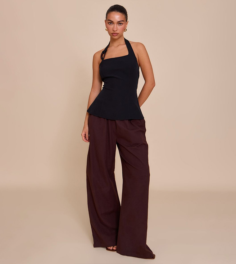 Trim Detail Halterneck Top