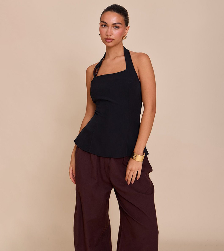 Trim Detail Halterneck Top