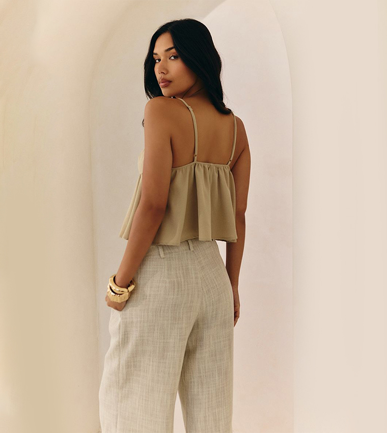 Solid Strappy Top