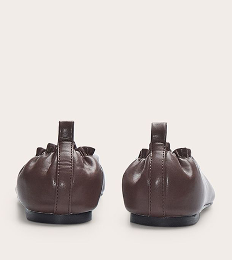 PU Square Toe Ballet Flats
