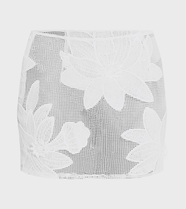 Petite Floral Side Ruched Mini Skirt