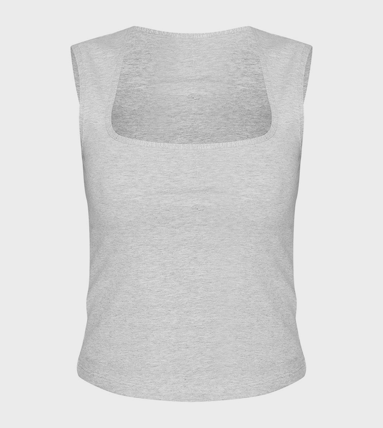 Petite Sculpt Square Neck Gym Top