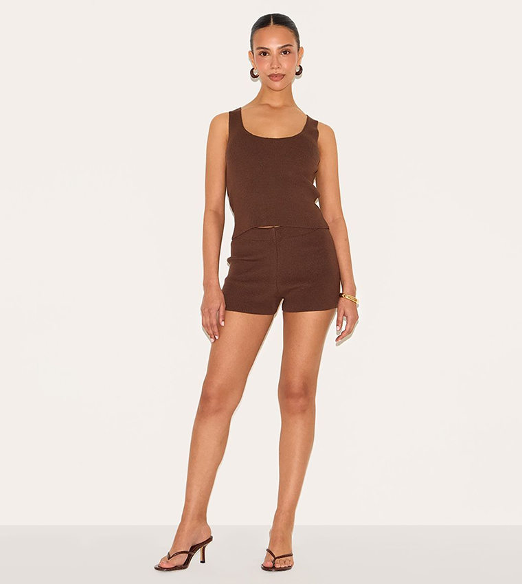 Petite Scoop Neck Crop Top