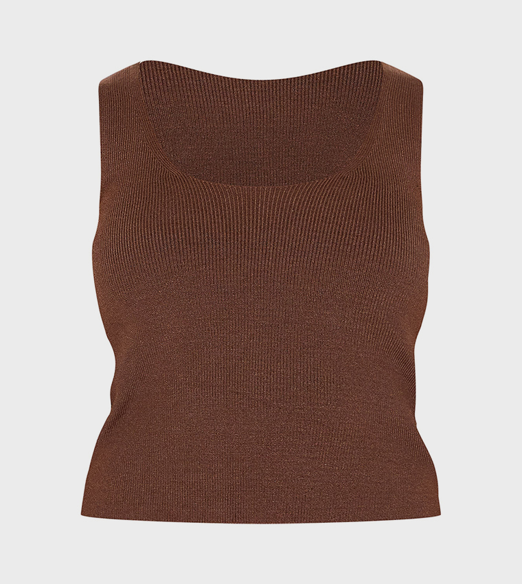 Petite Scoop Neck Crop Top