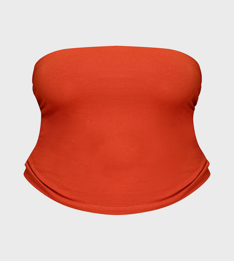 Curve Solid Soft Bandeau Top