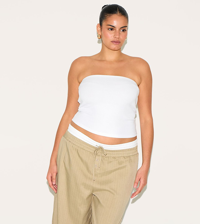 توب باندو محبوك مرن للمقاسات الكبيرة