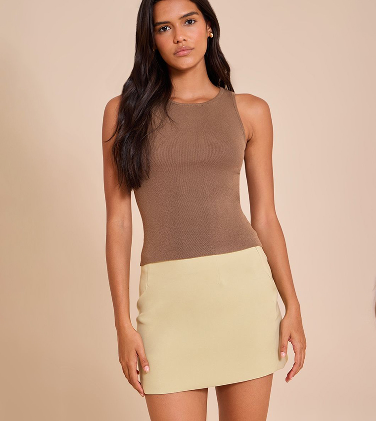 Woven A-Line Mini Skirt