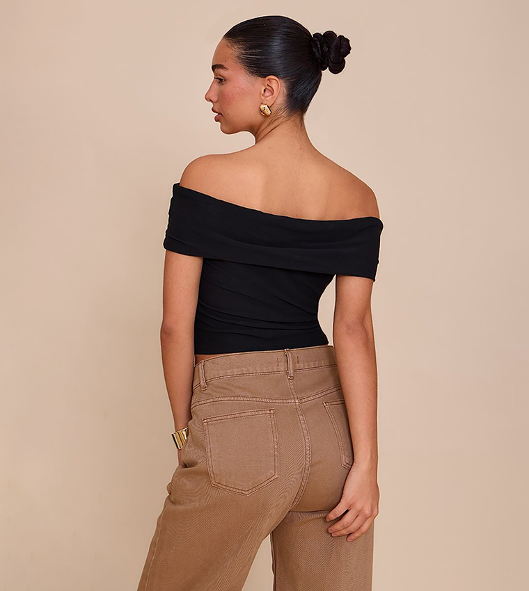 Soft Touch Bardot Crop Top