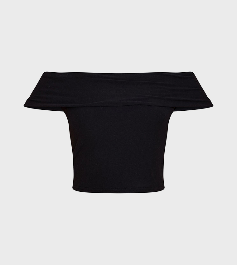 Soft Touch Bardot Crop Top