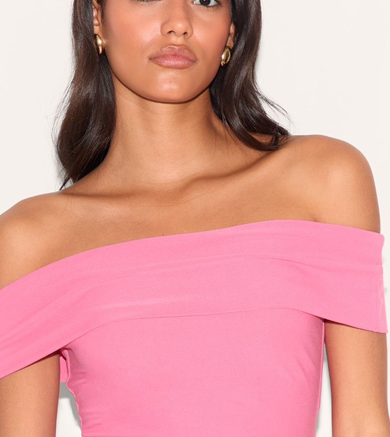 Soft Touch Bardot Crop Top
