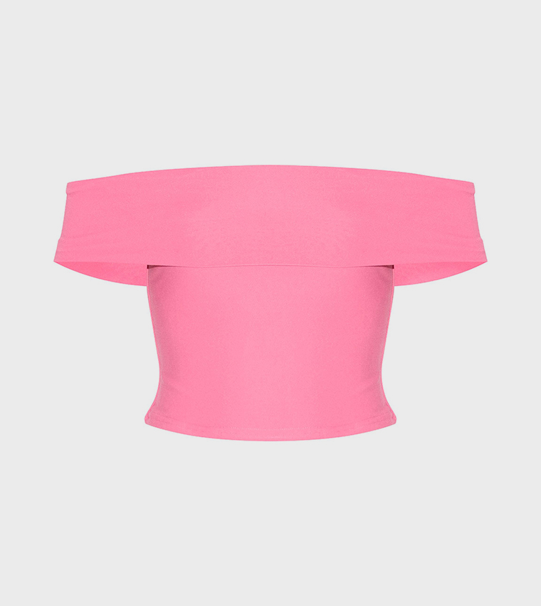 Soft Touch Bardot Crop Top