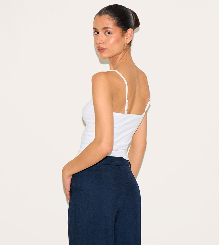 Tall Soft Cotton Strappy Cami Top