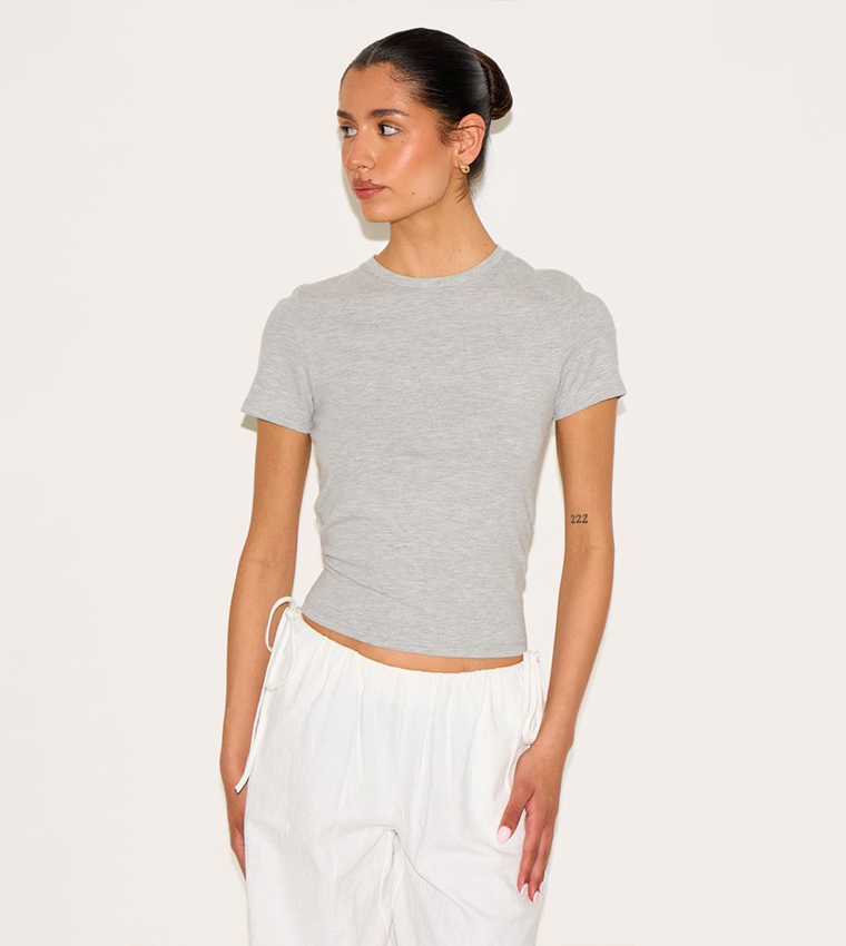 Tall Soft Short Sleeves Crop Top