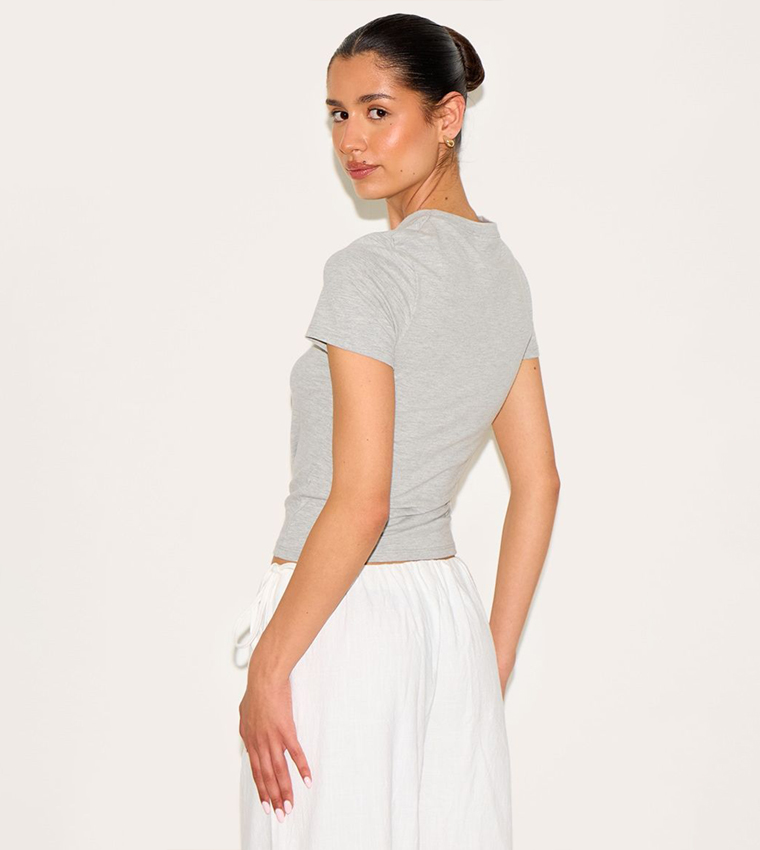 Tall Soft Short Sleeves Crop Top