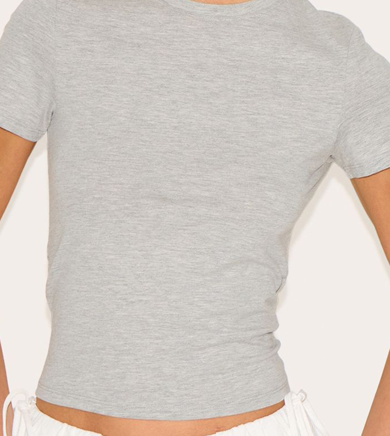 Tall Soft Short Sleeves Crop Top