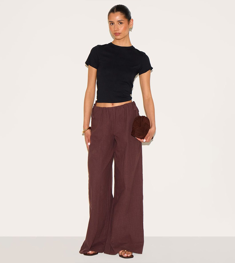 Tall Soft Short Sleeves Crop Top