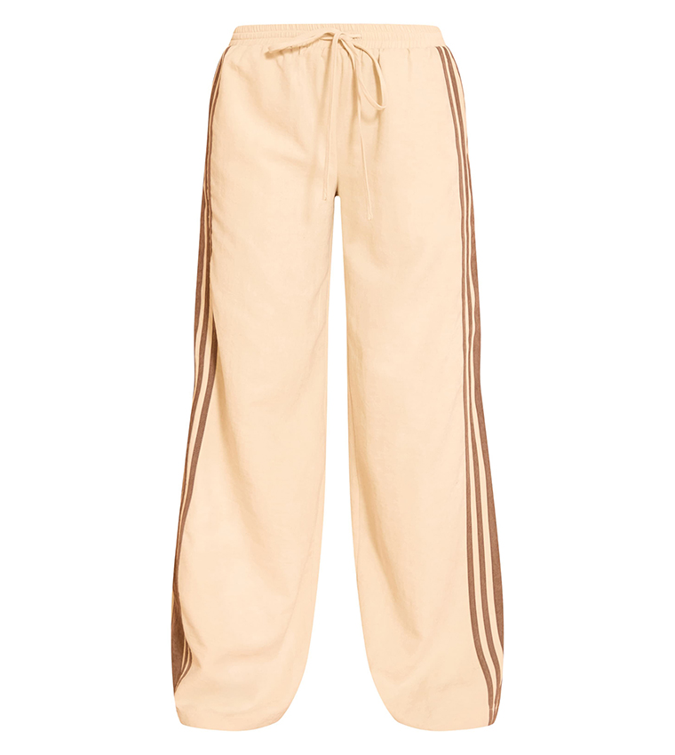 Contrast Striped Wide Leg Trousers