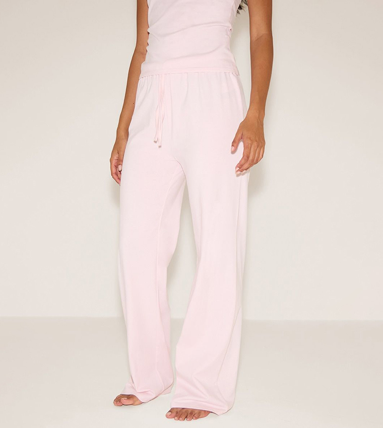 Solid Jersey Wide Leg Pyjama Pants