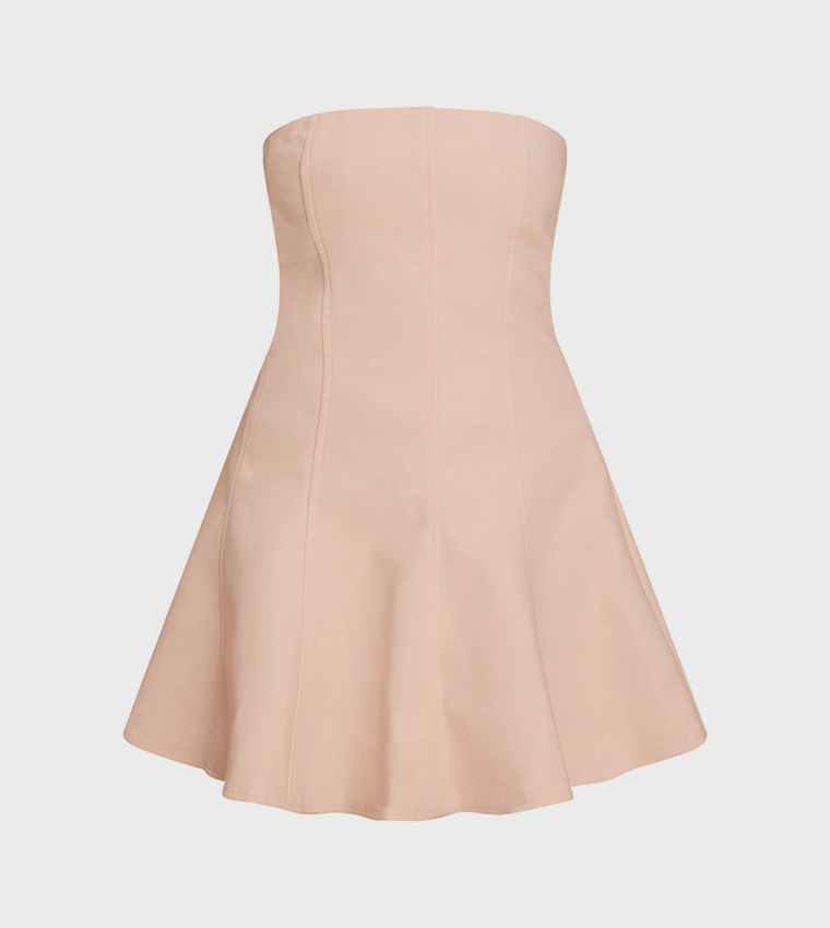 Strapless Shift Mini Dress