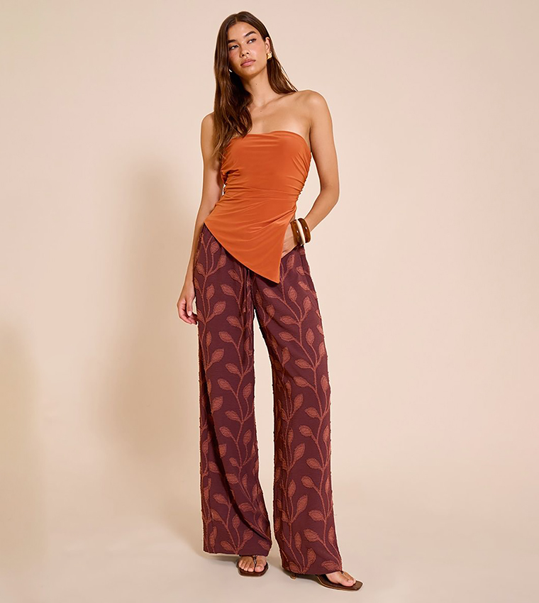 Double Layer Slinky Split Side Strapless Top