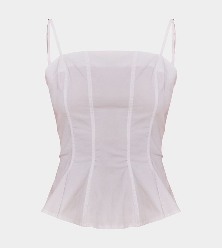 Cotton Shoulder Strap Top