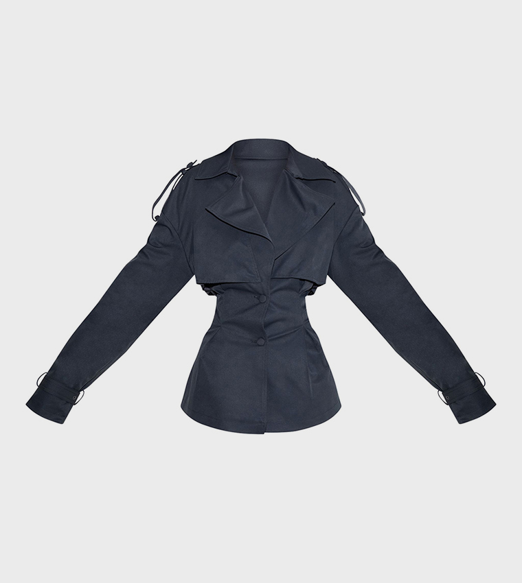 كوت ترنش بكم طويل وحزام 