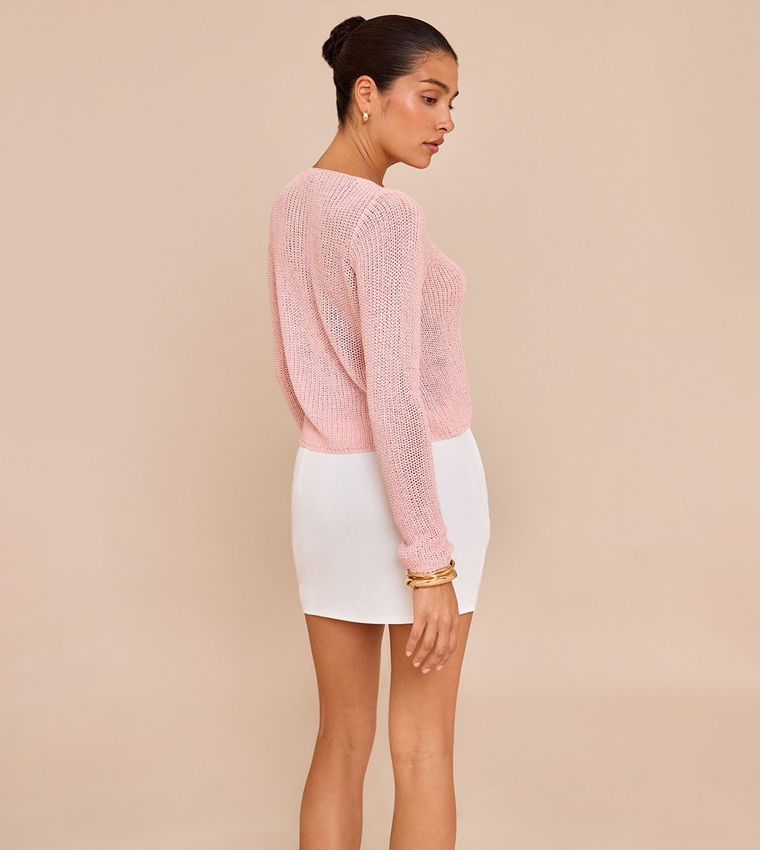 Petite Filagree Button Cardigan
