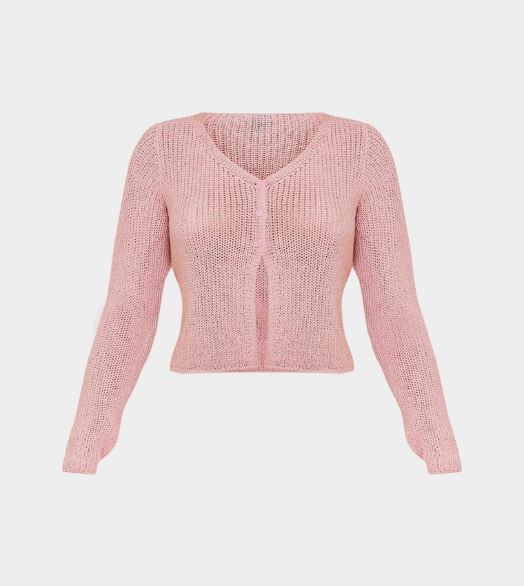 Petite Filagree Button Cardigan