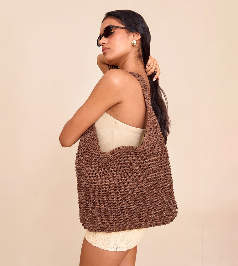 Raffia Shoulder Bag
