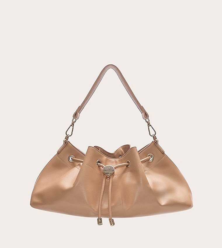 Soft PU Drawstring Shoulder Bag