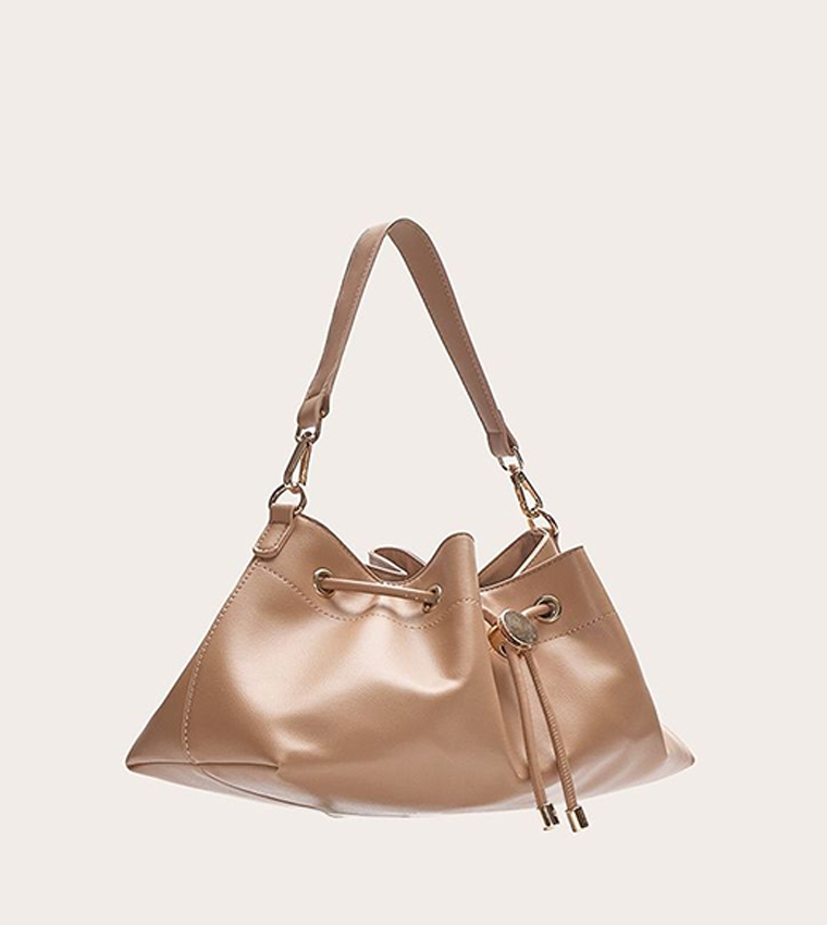 Soft PU Drawstring Shoulder Bag