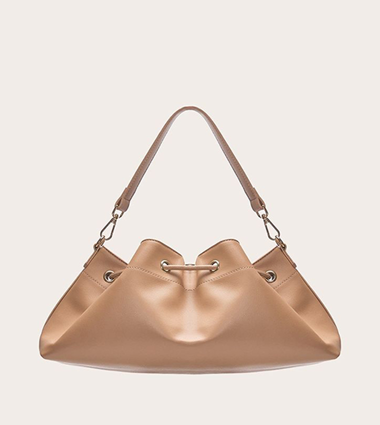 Soft PU Drawstring Shoulder Bag