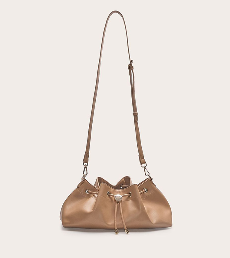 Soft PU Drawstring Shoulder Bag