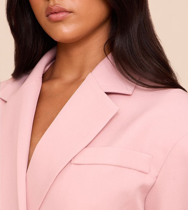 Cinch Waist Long Sleeves Blazer