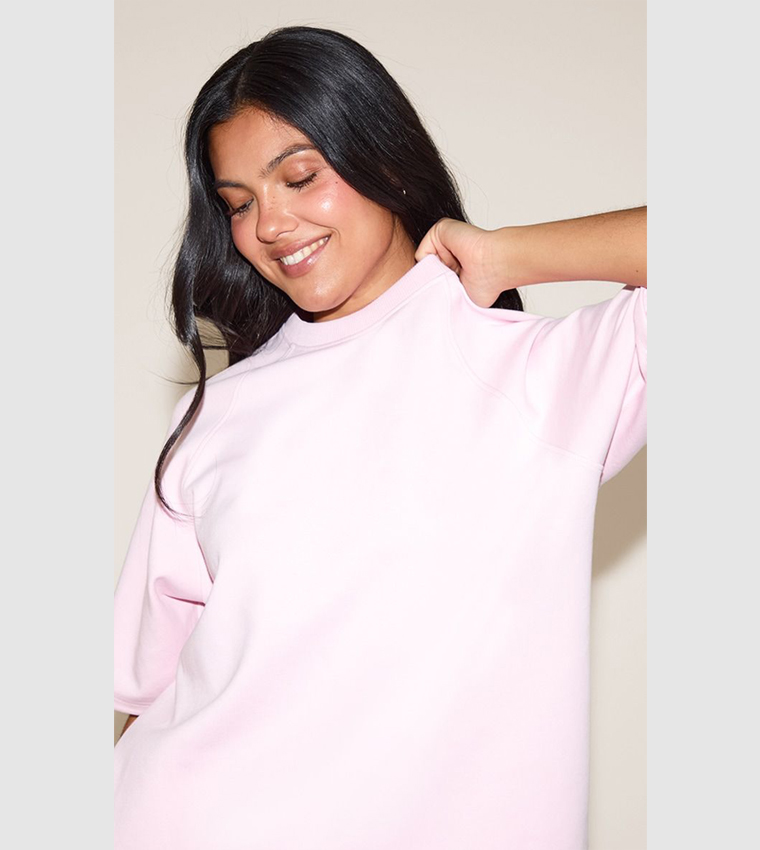Crew Neck Raglan Sleeves Boxy T-Shirt