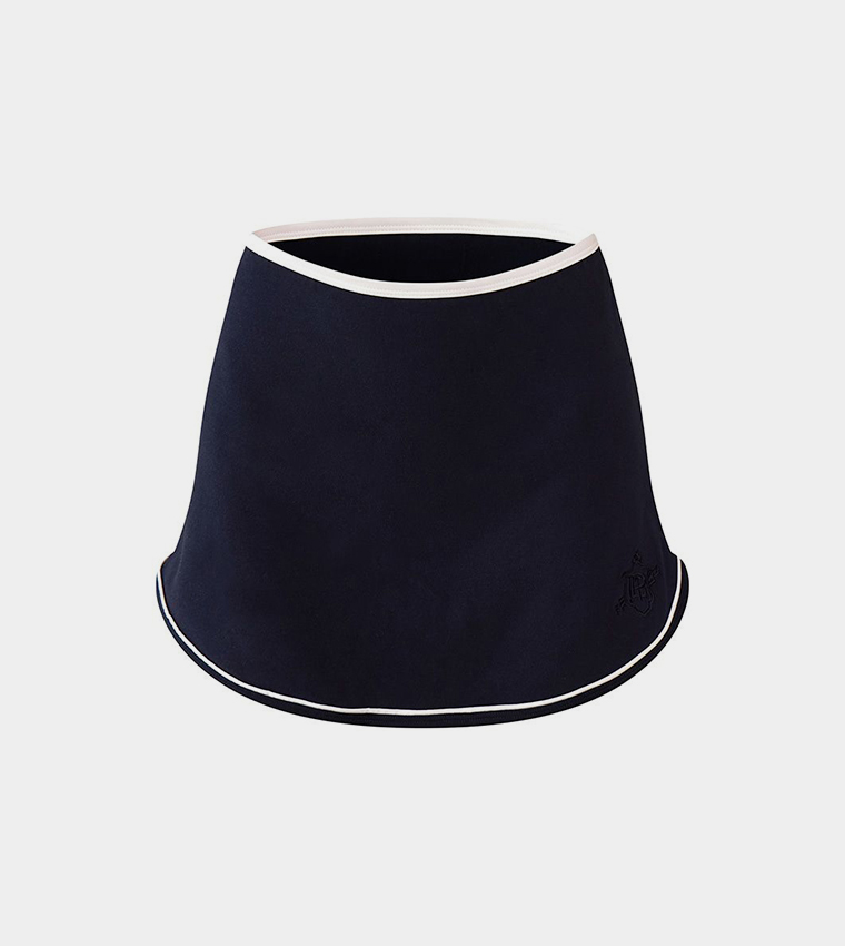 Contrast Piping Jersey Tennis Skort