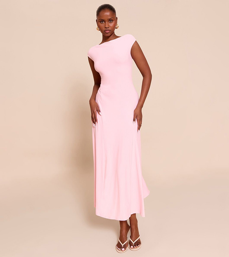 Asymmetric Panelled Floaty Maxi Dress