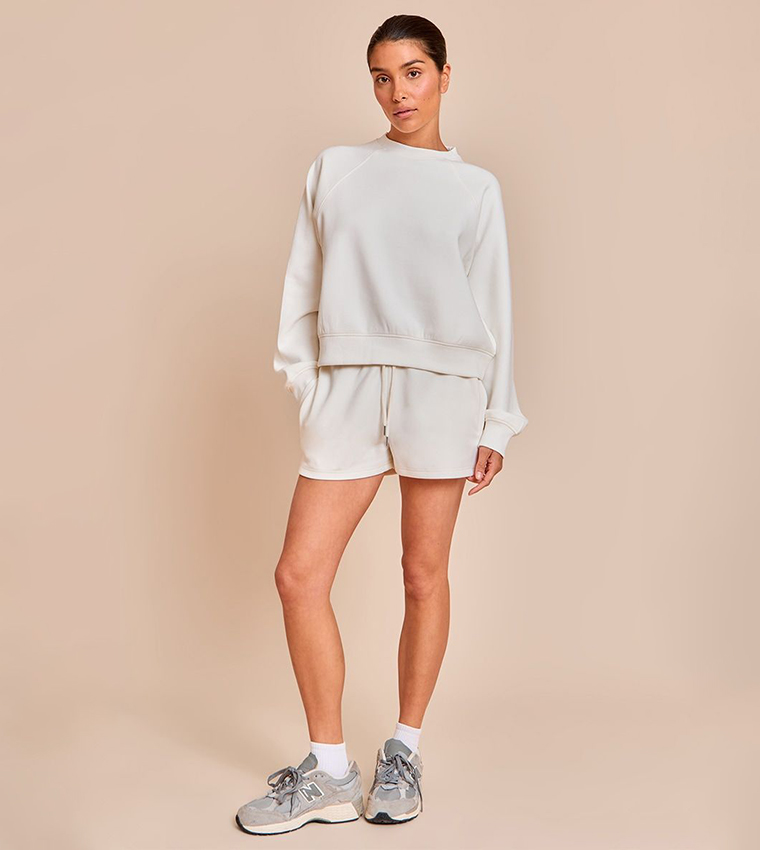 Petite Elastic Waist Sweat Shorts