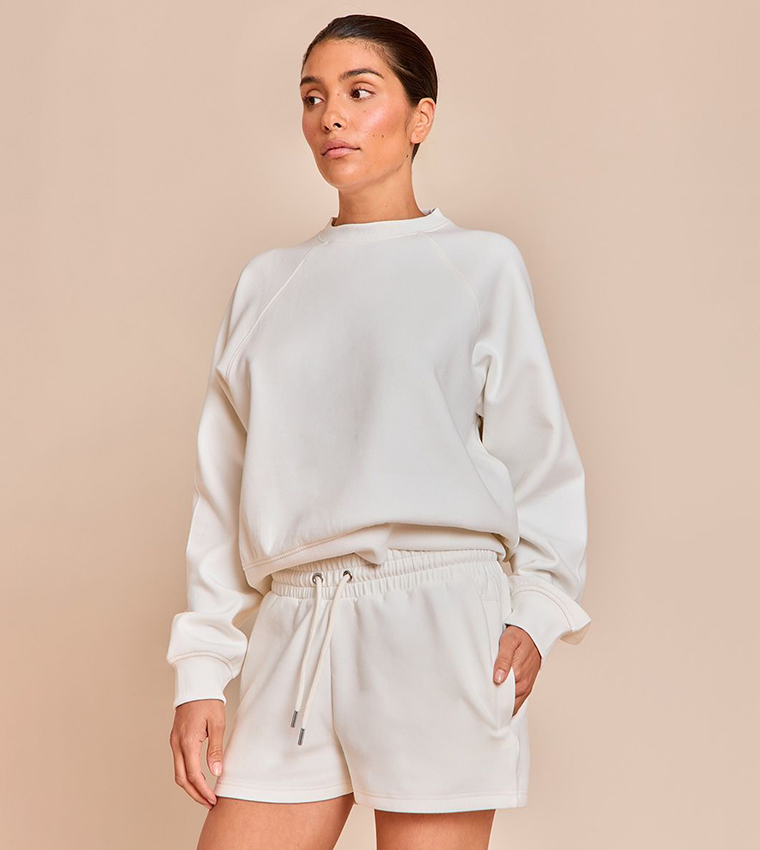Petite Elastic Waist Sweat Shorts