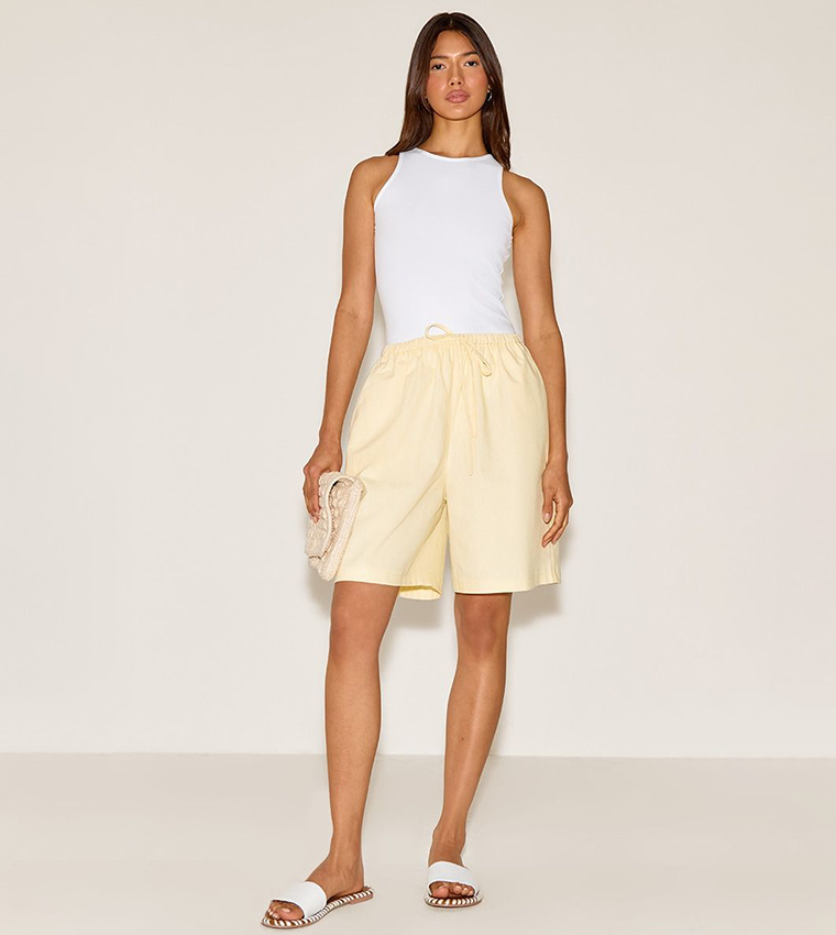Drawstring Waist Bermuda Shorts